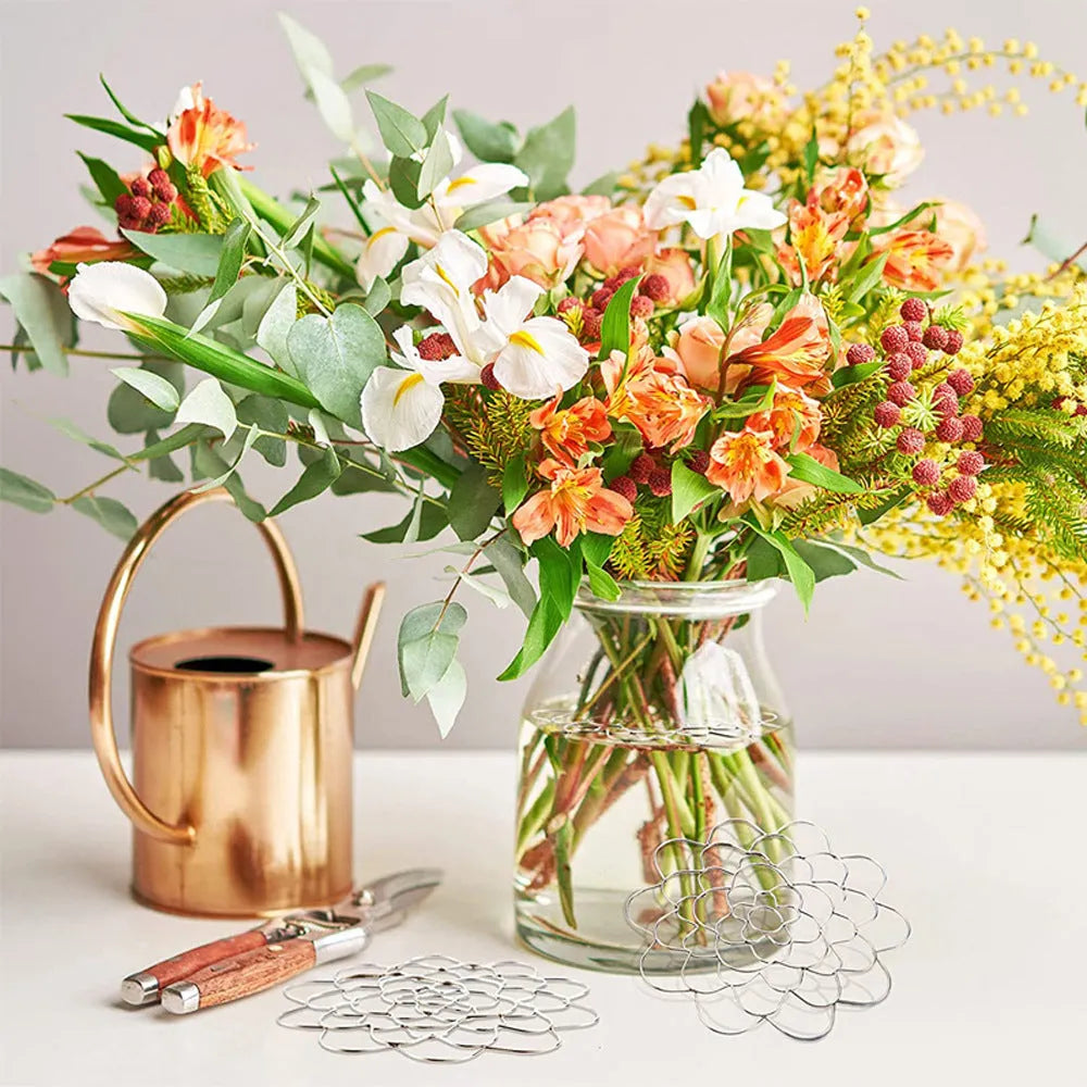 Vibe Geeks 3 Pack Wire Flower Arranging Tool Reusable